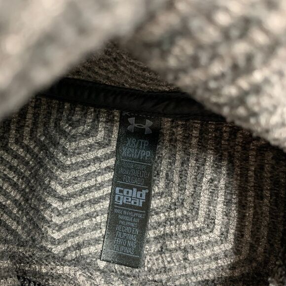 Under Armour Coldgear Sweatshirt Womens XS Grey Fleece Infrared Popover Hoodie - Picture 12 of 16
